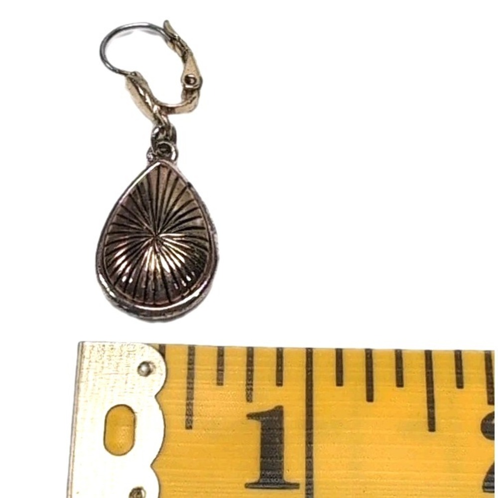 Crazy Horse by Liz Claiborne Tri-Color Sunburst Teardrop Necklace Earring Set - Picture 9 of 9